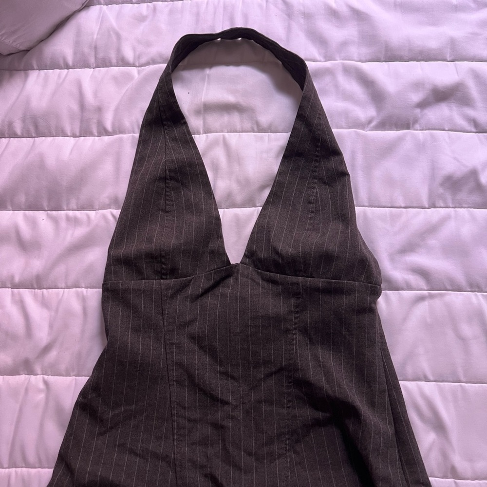 Pinstripe Halter Top